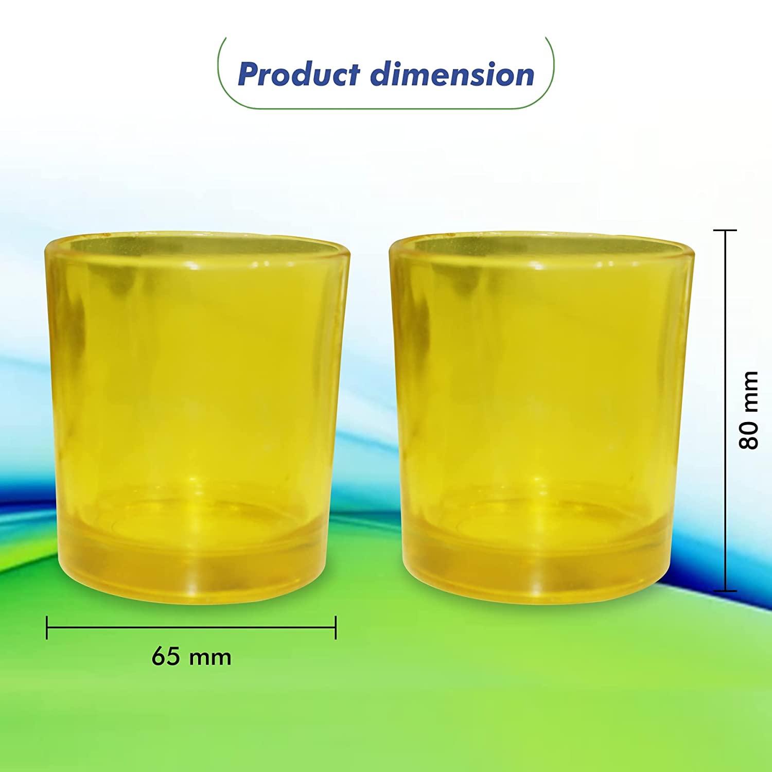 Shoprythm Packaging,Cosmetic Jar Pack of 4 Yellow Glass Candle Jar Shoprythm Packaging,Cosmetic Jar Pack of 4 Yellow Glass Candle Jar